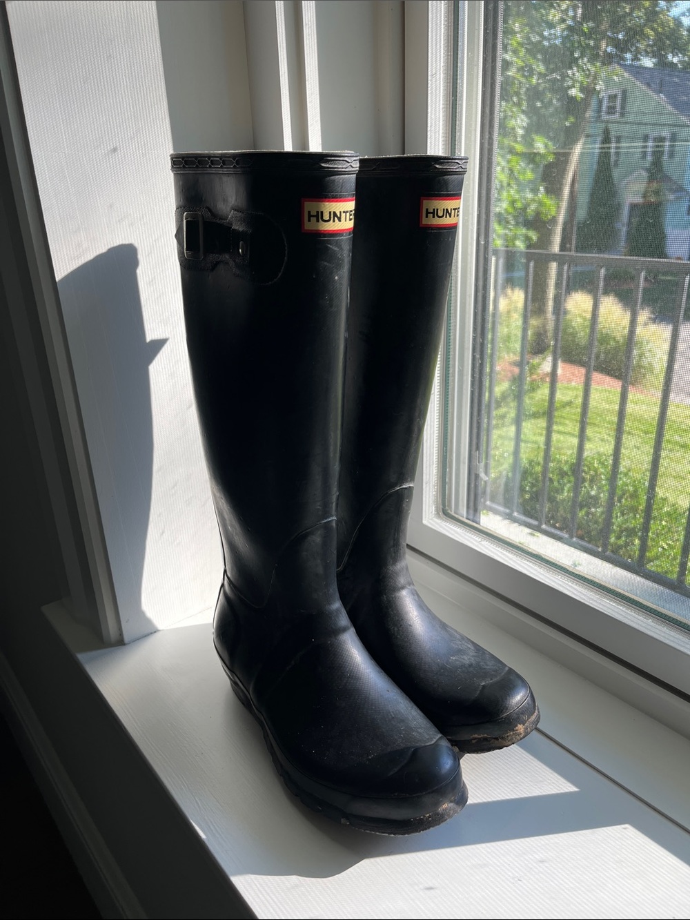Boots on Windowsill